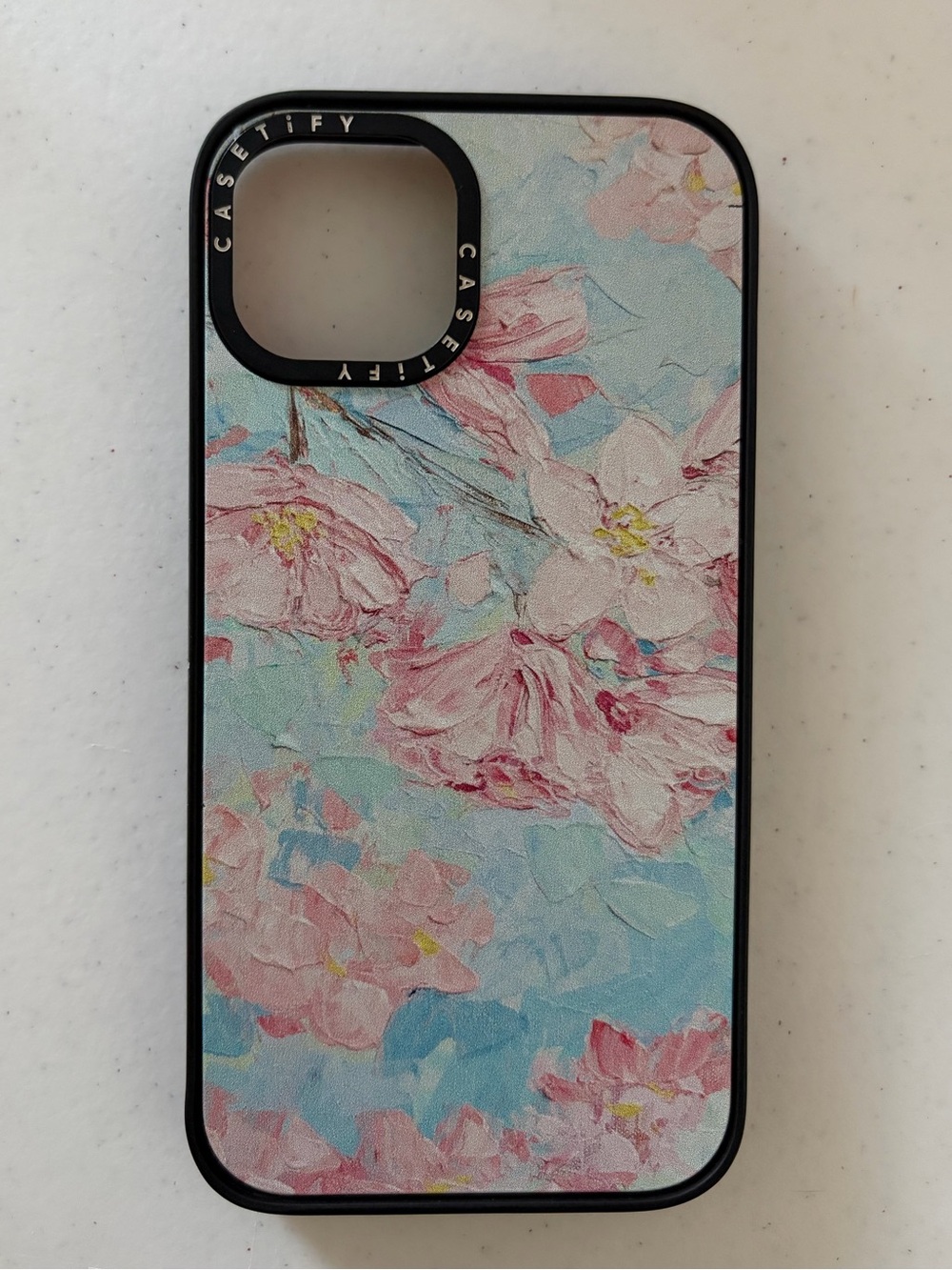 iPhone 13 Casetify Pink & Blue Floral Art Case
